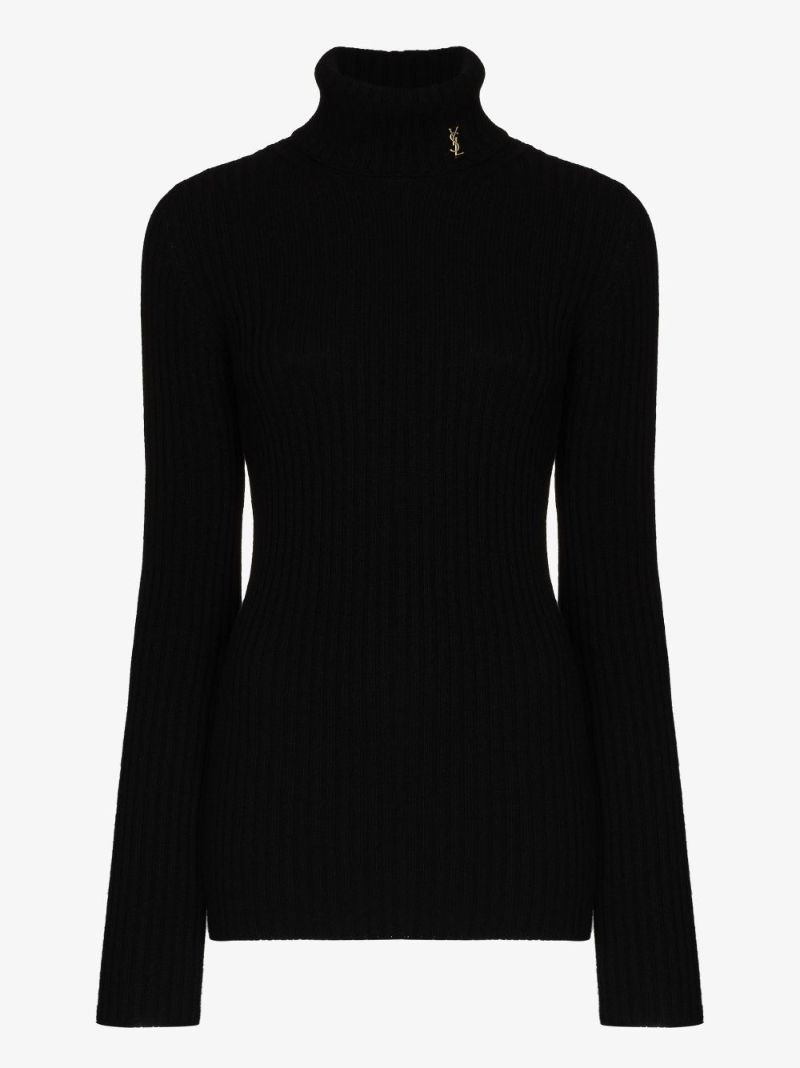 Ribbed Knit Wool Sweater