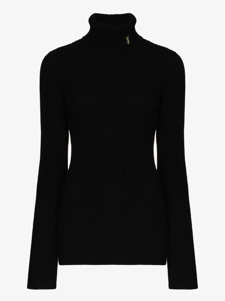 Ribbed Knit Wool Sweater