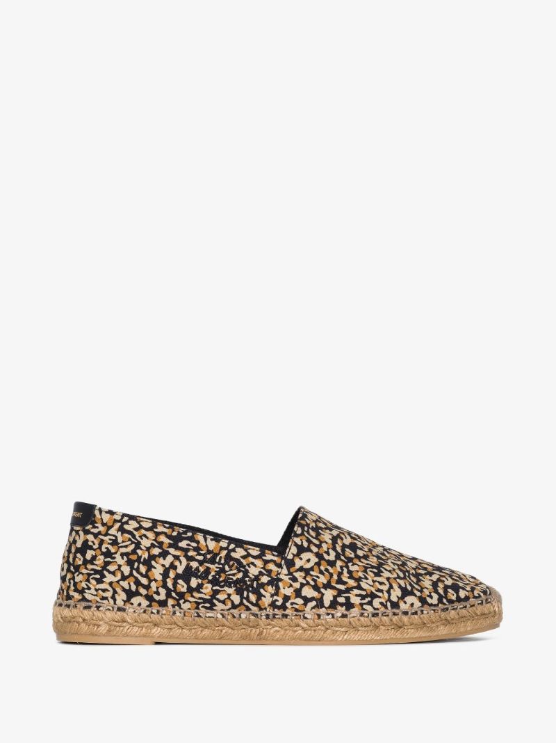 Brown Abstract Print Espadrilles