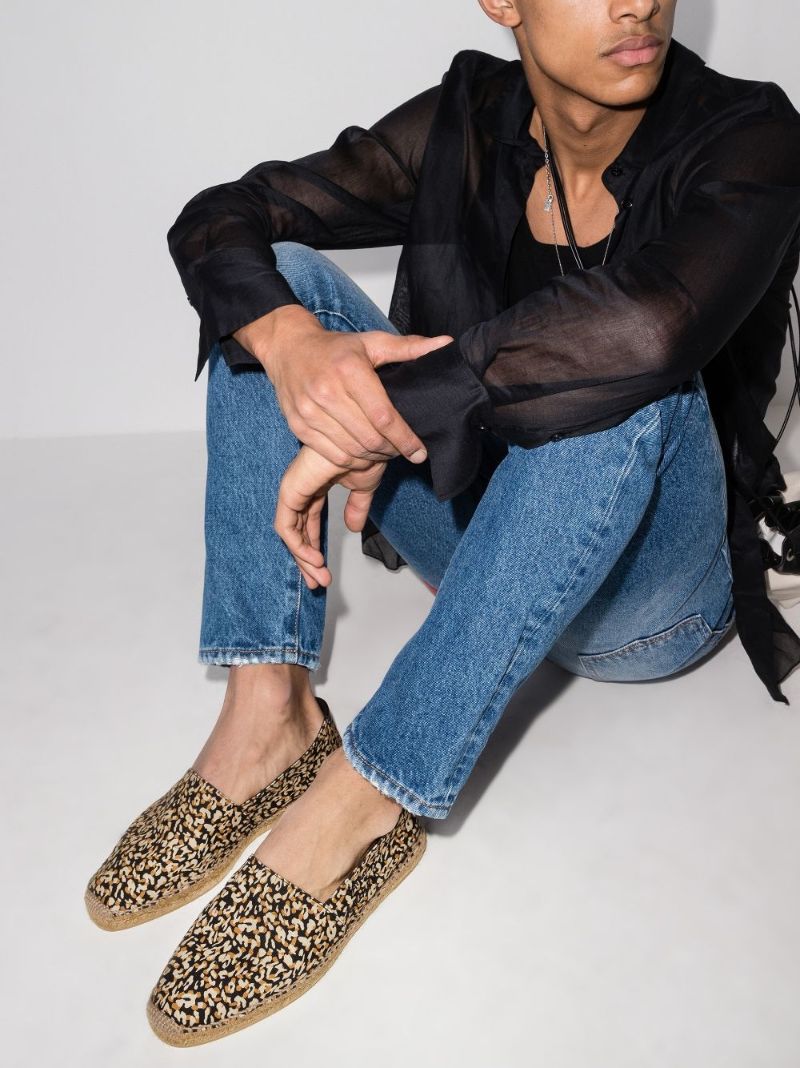 Brown Abstract Print Espadrilles