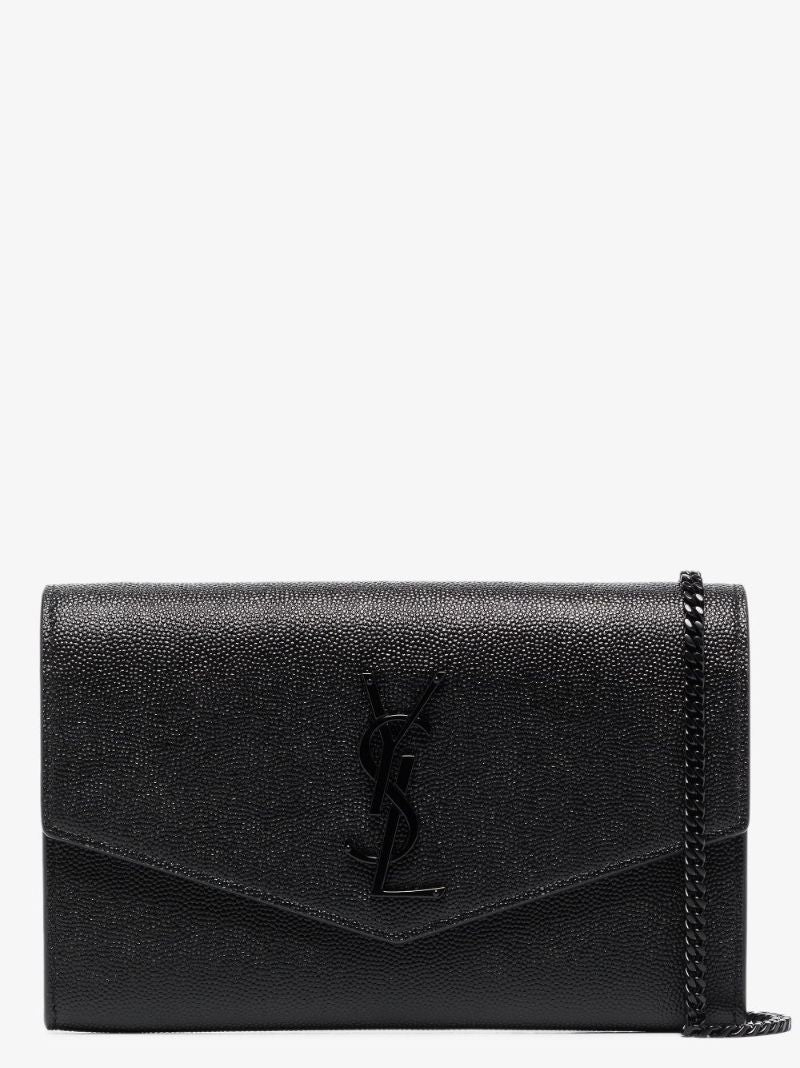 Black Uptown Leather Chain Wallet