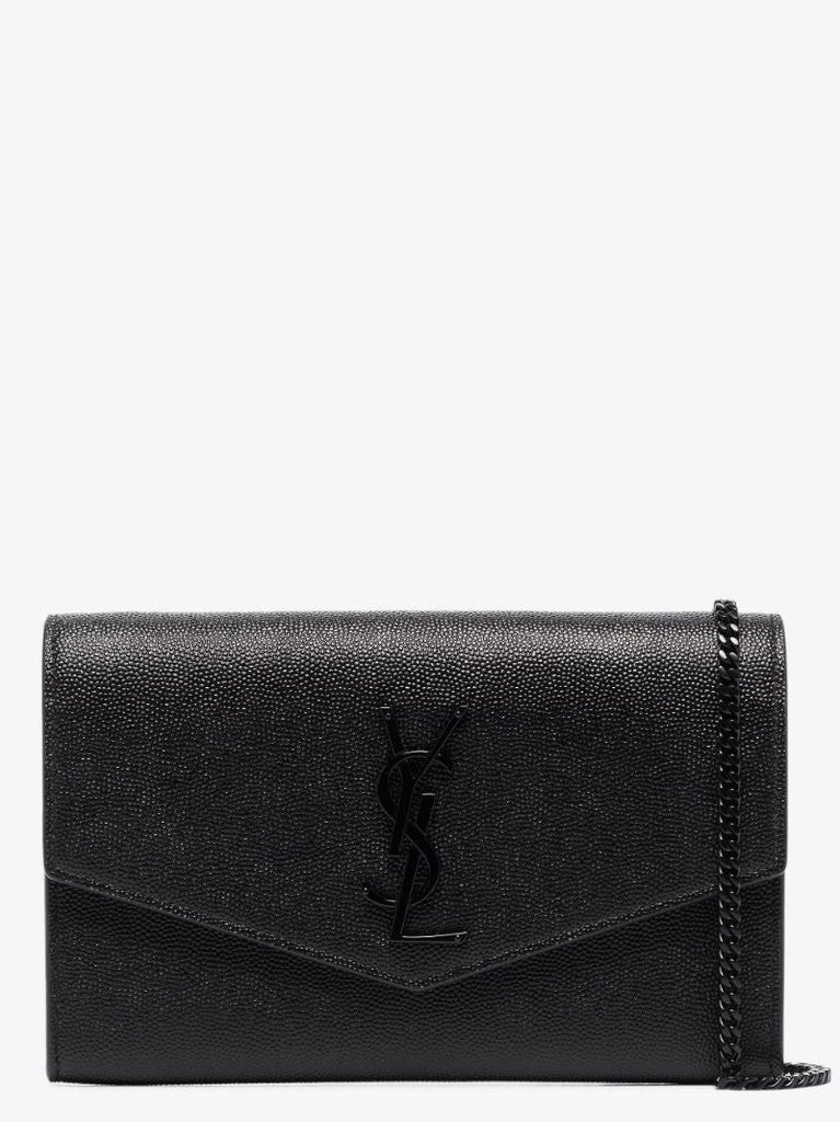 Black Uptown Leather Chain Wallet