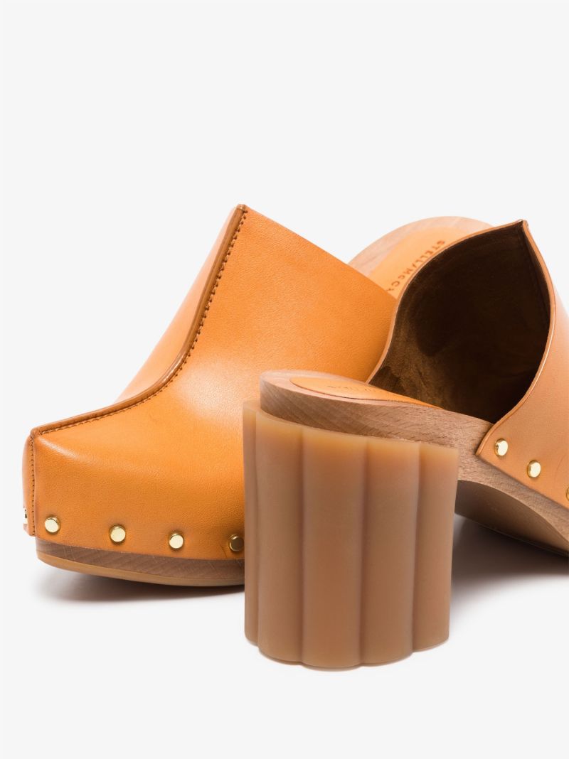 Orange Daisy 100 Clog Mules