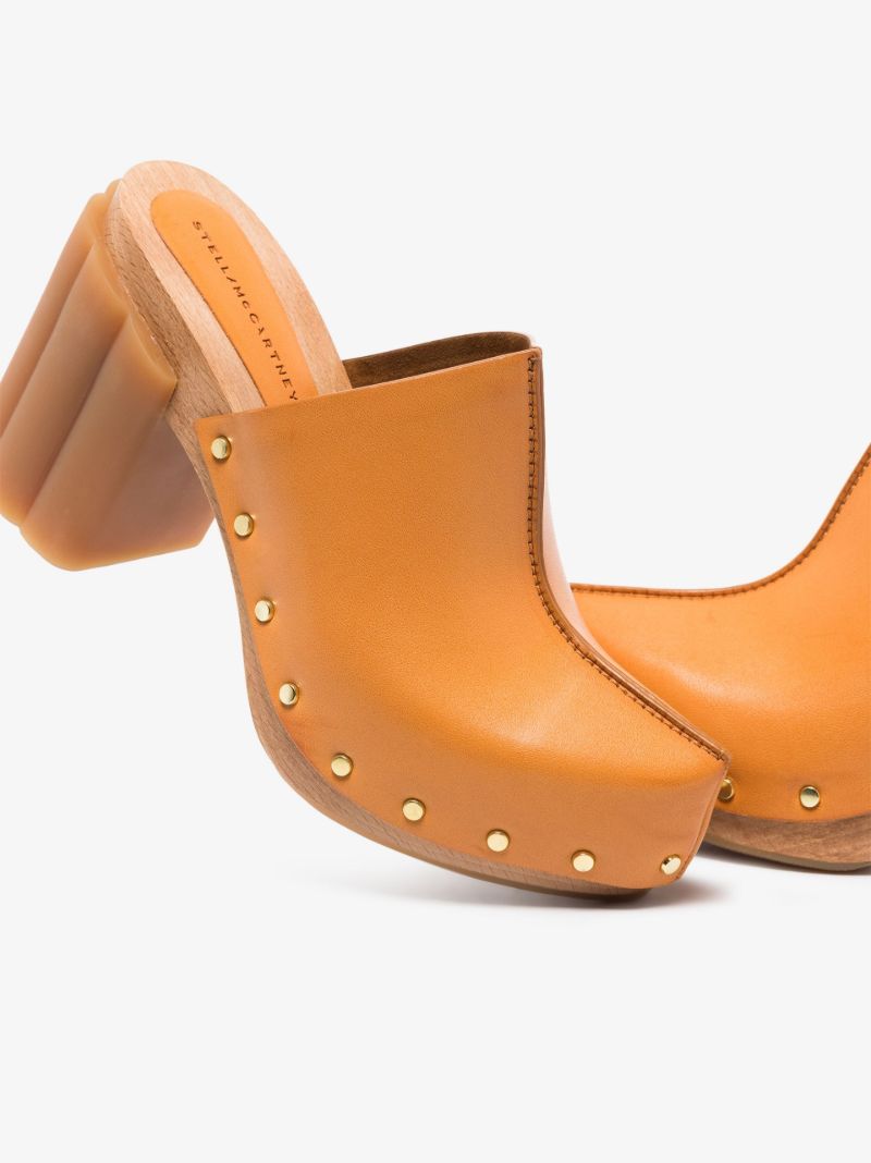 Orange Daisy 100 Clog Mules