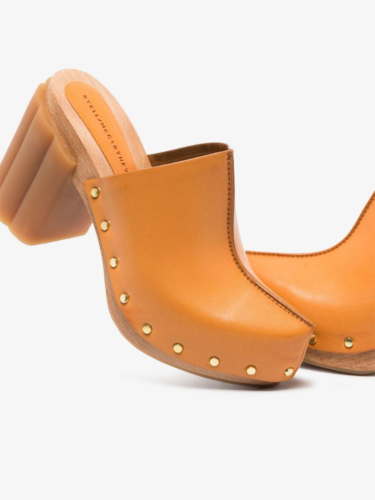 Orange Daisy 100 Clog Mules