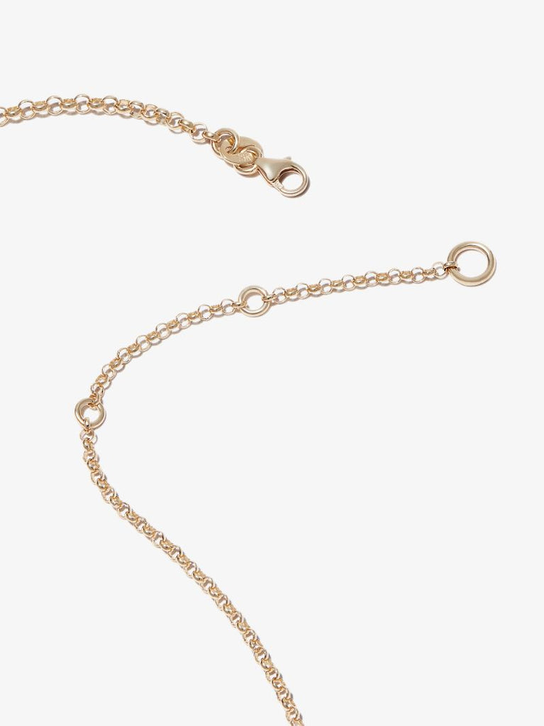 18k Yellow Gold Pisces Baby Medallion Diamond Necklace