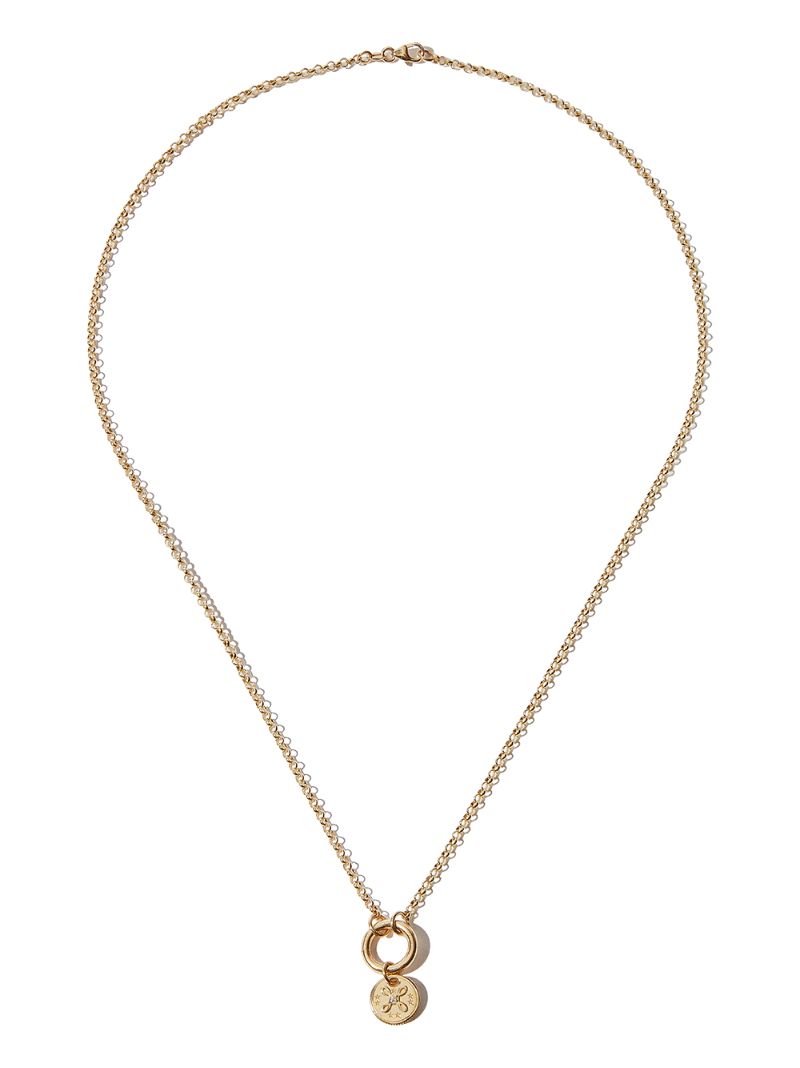 18k Yellow Gold True Love Mini Diamond Medallion Charm