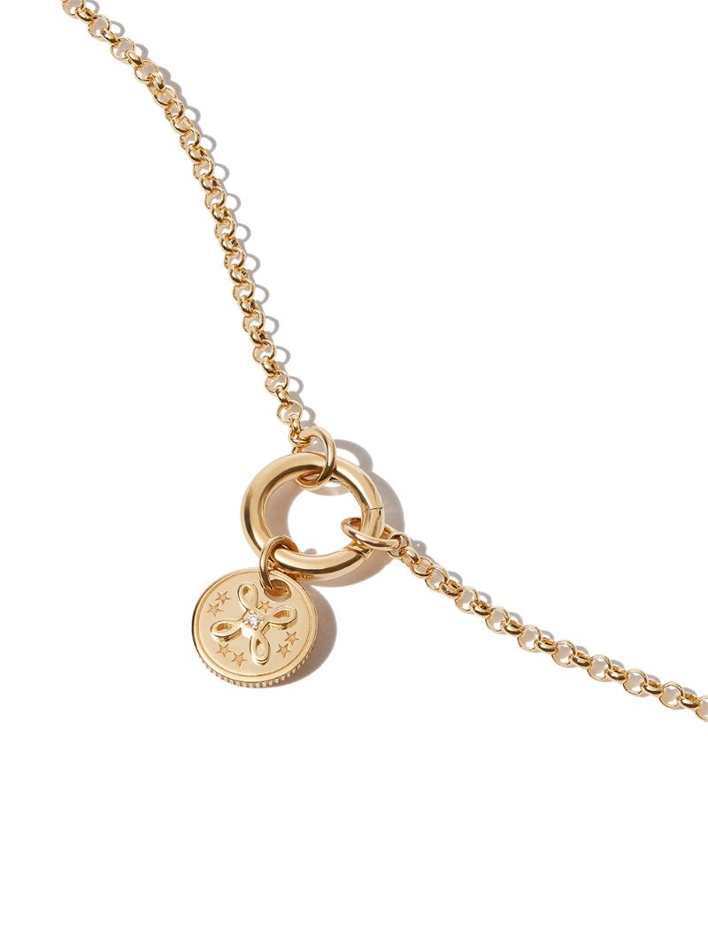 18k Yellow Gold True Love Mini Diamond Medallion Charm