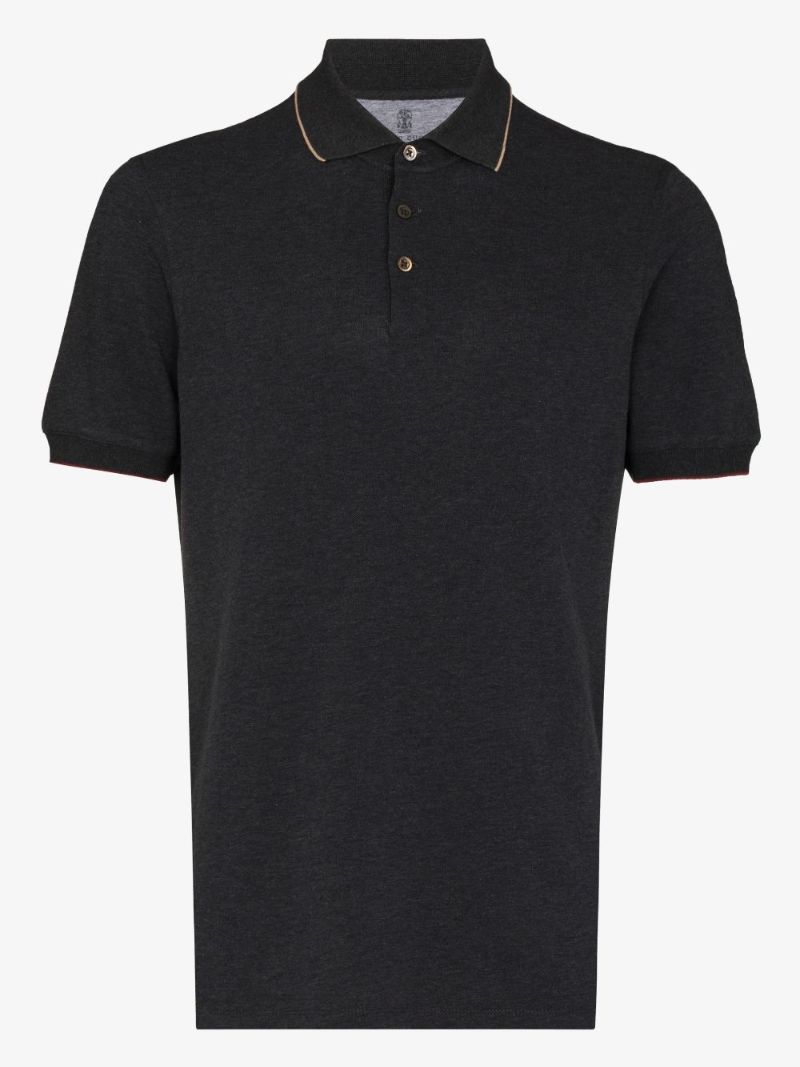 Trimmed Cotton Polo Shirt