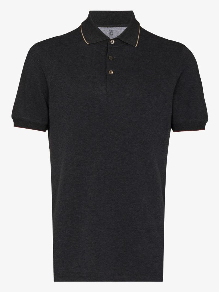 Trimmed Cotton Polo Shirt