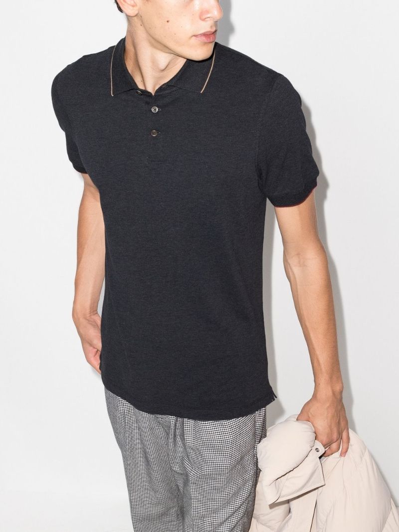 Trimmed Cotton Polo Shirt