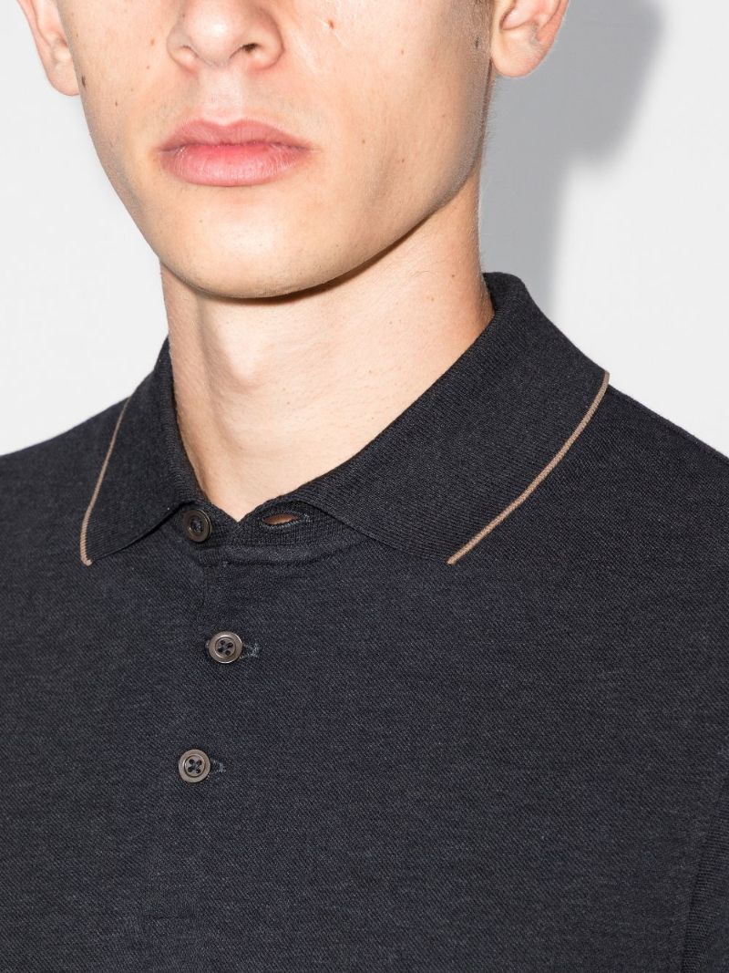 Trimmed Cotton Polo Shirt