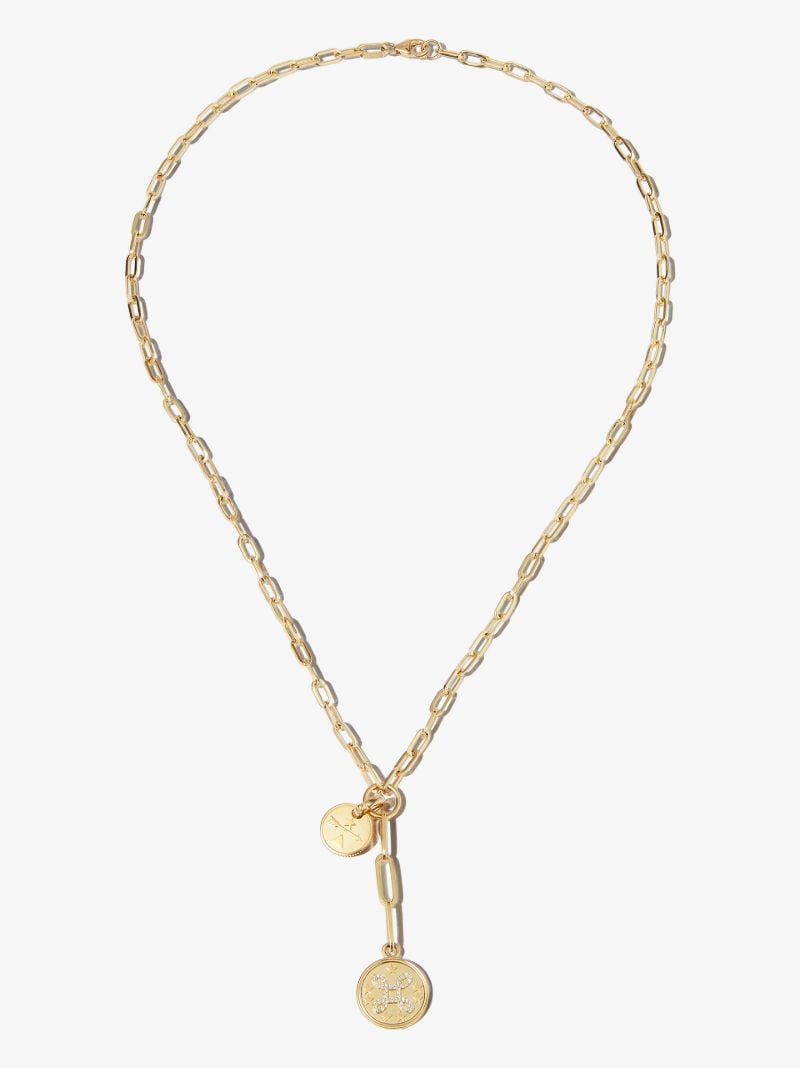 18k Yellow Gold True Love Dream Classic Fob Chain Diamond Necklace