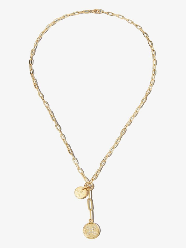 18k Yellow Gold True Love Dream Classic Fob Chain Diamond Necklace