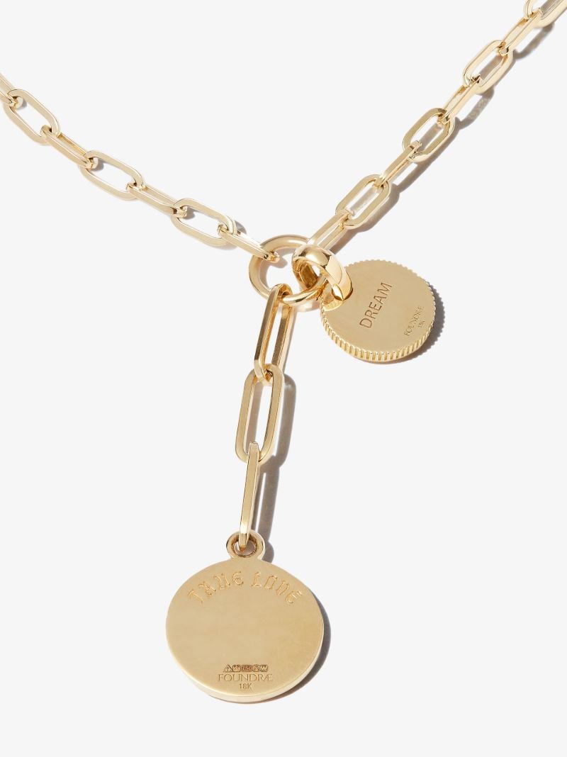 18k Yellow Gold True Love Dream Classic Fob Chain Diamond Necklace