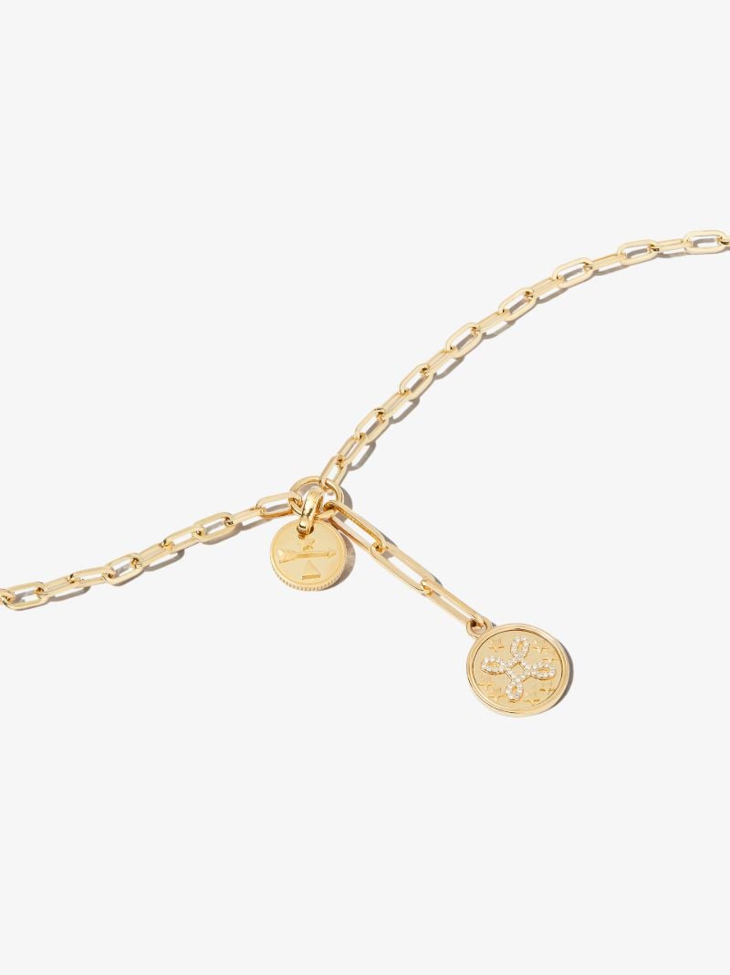 18k Yellow Gold True Love Dream Classic Fob Chain Diamond Necklace