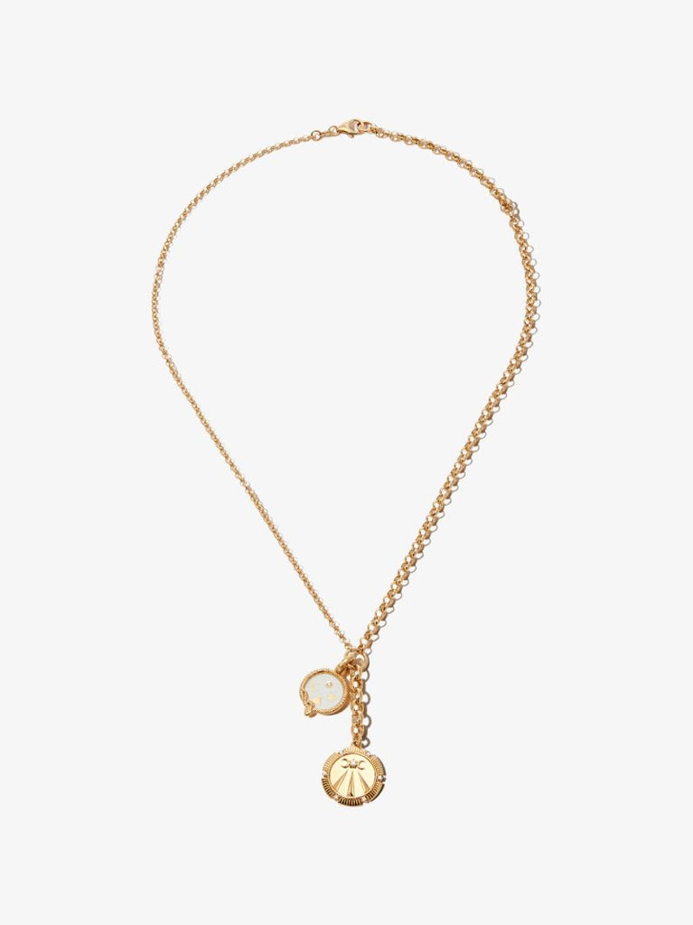18k Yellow Gold Mind Body Soul Wholeness Heavy Belcher Chain Diamond Necklace