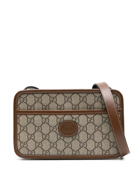 Neutral Gg Supreme Canvas Mini Bag
