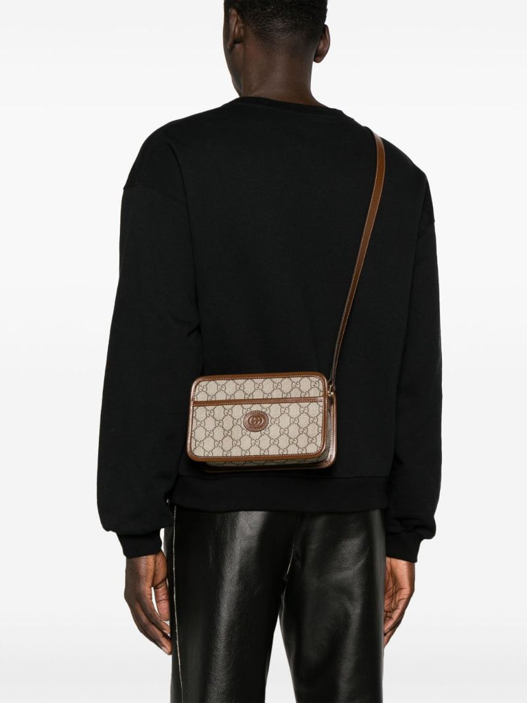 Neutral Gg Supreme Canvas Mini Bag