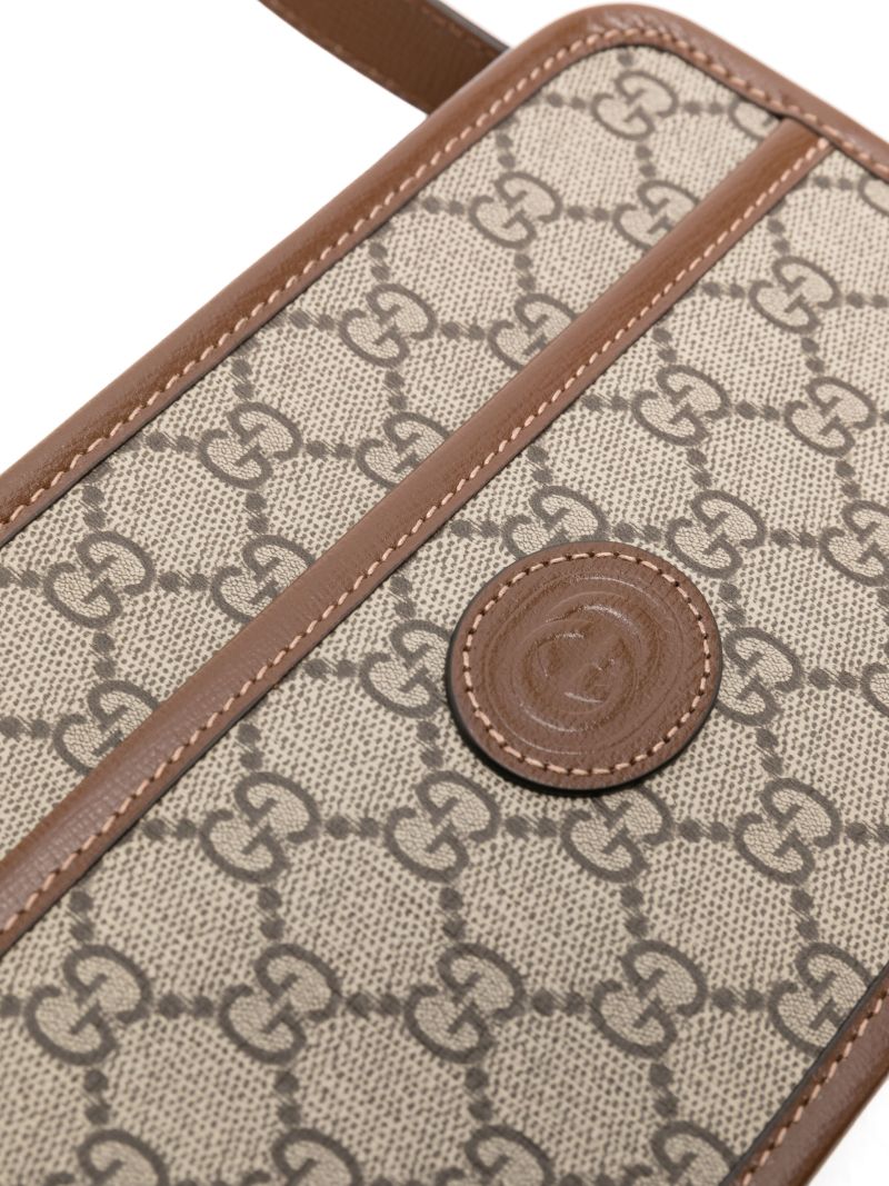 Neutral Gg Supreme Canvas Mini Bag