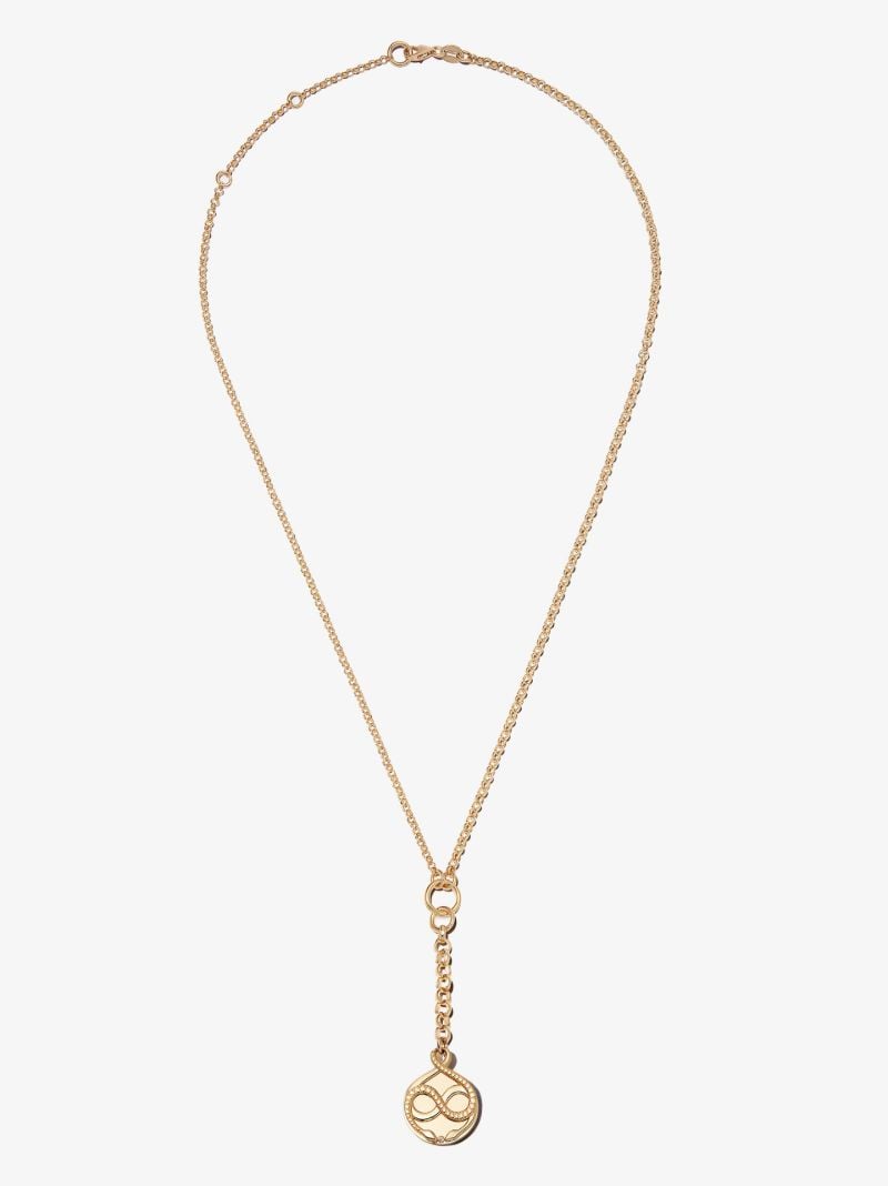 18k Yellow Gold Gemini Baby Medallion Diamond Necklace