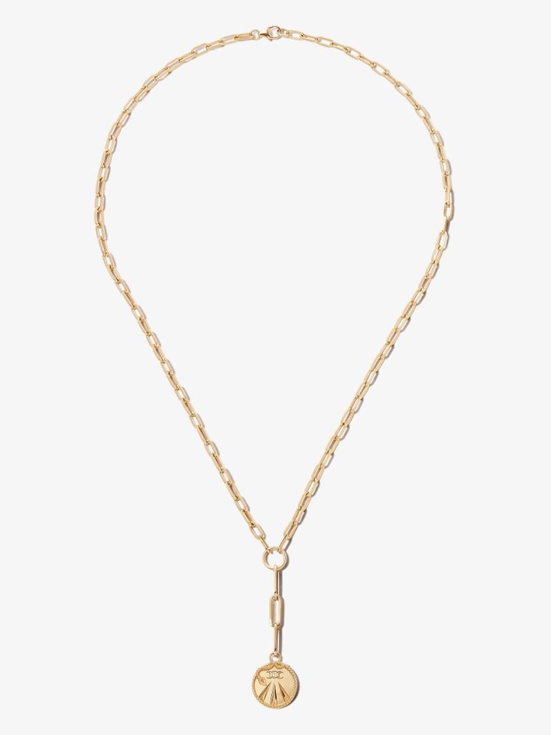 18k Yellow Gold Mind Body Soul Extended Fob Chain Diamond Necklace
