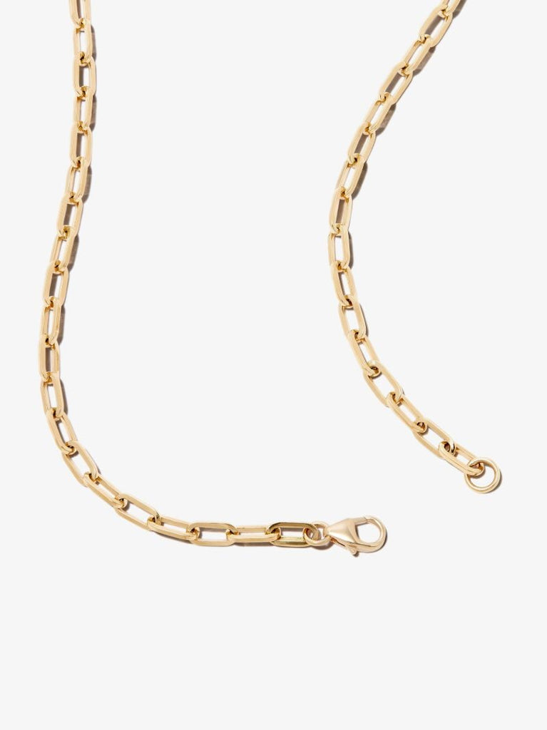 18k Yellow Gold Mind Body Soul Extended Fob Chain Diamond Necklace