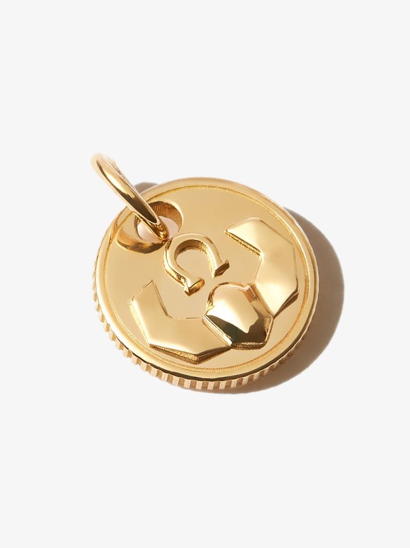 18k Yellow Gold Protection Mini Medallion Charm