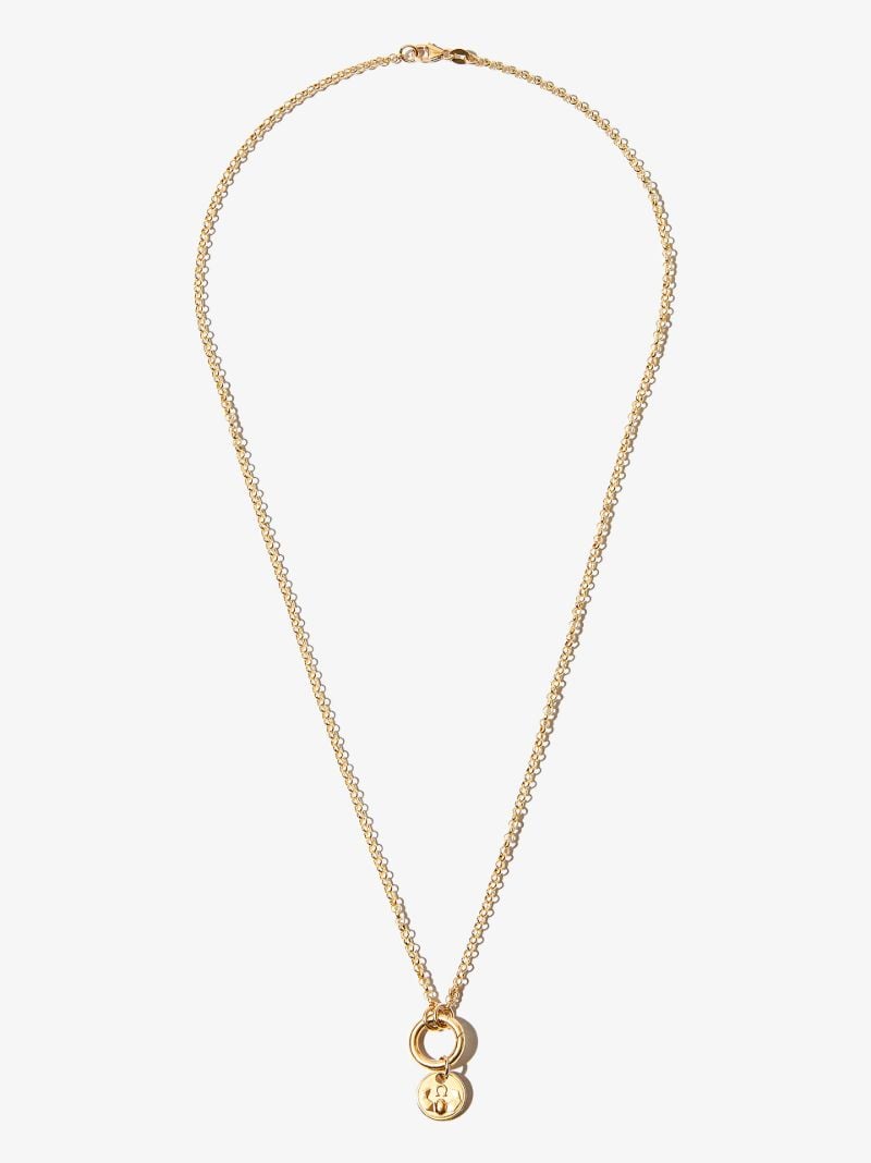 18k Yellow Gold Protection Mini Medallion Charm