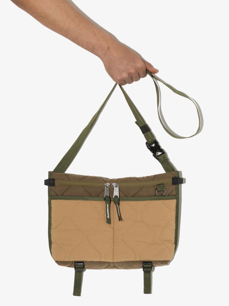 Green Add Quilted Shoulder Bag