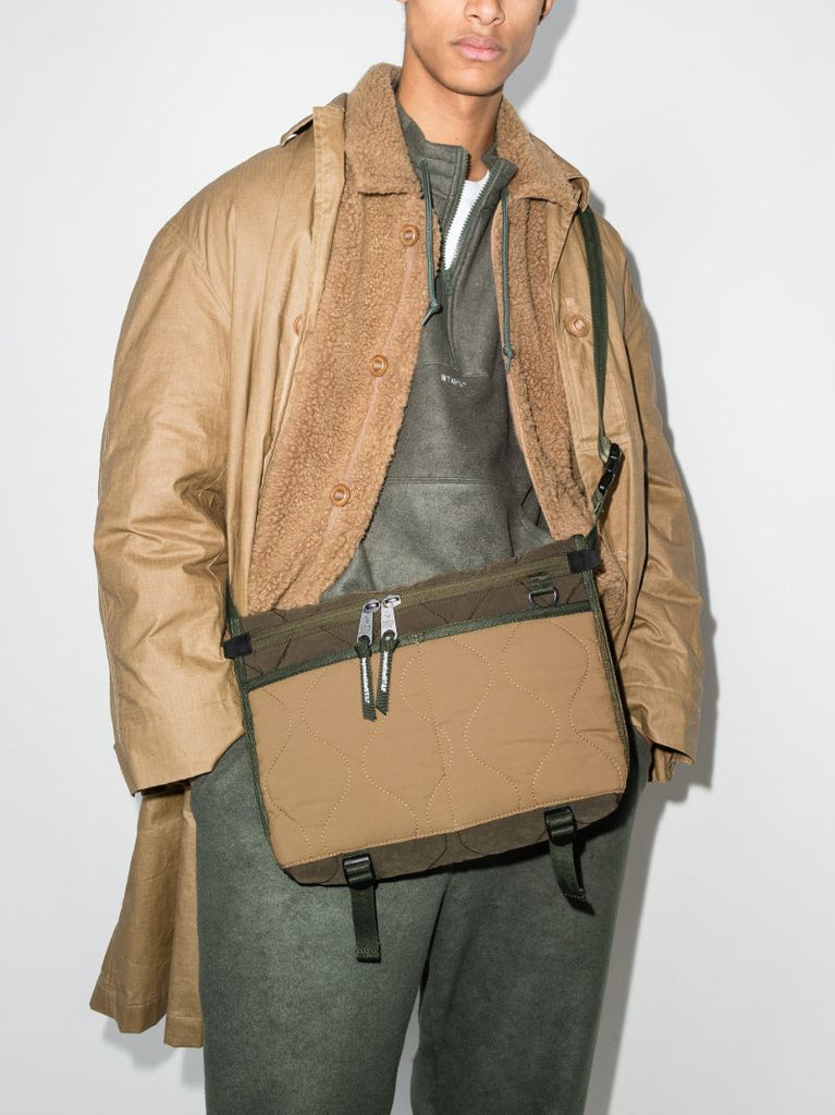 Green Add Quilted Shoulder Bag
