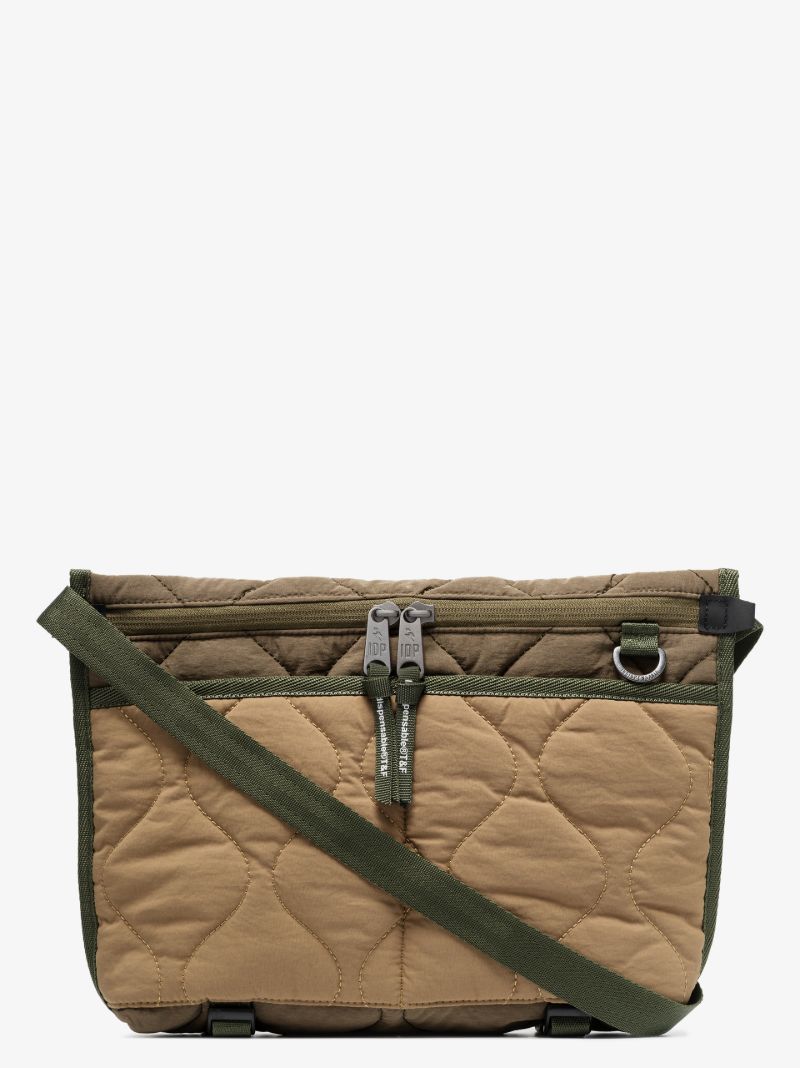 Green Add Quilted Shoulder Bag