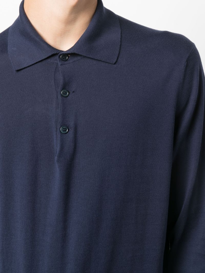 Blue Cotton Polo Shirt