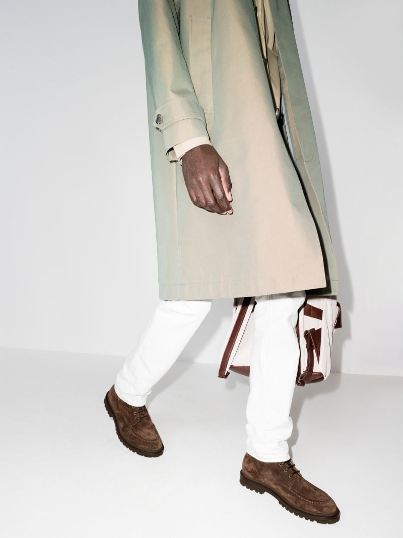 Brown Suede Lace-up Boots
