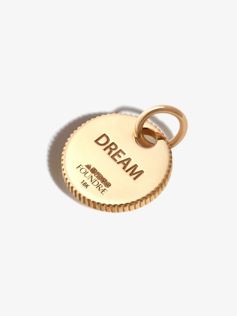 18k Yellow Gold Dream Mini Medallion Charm