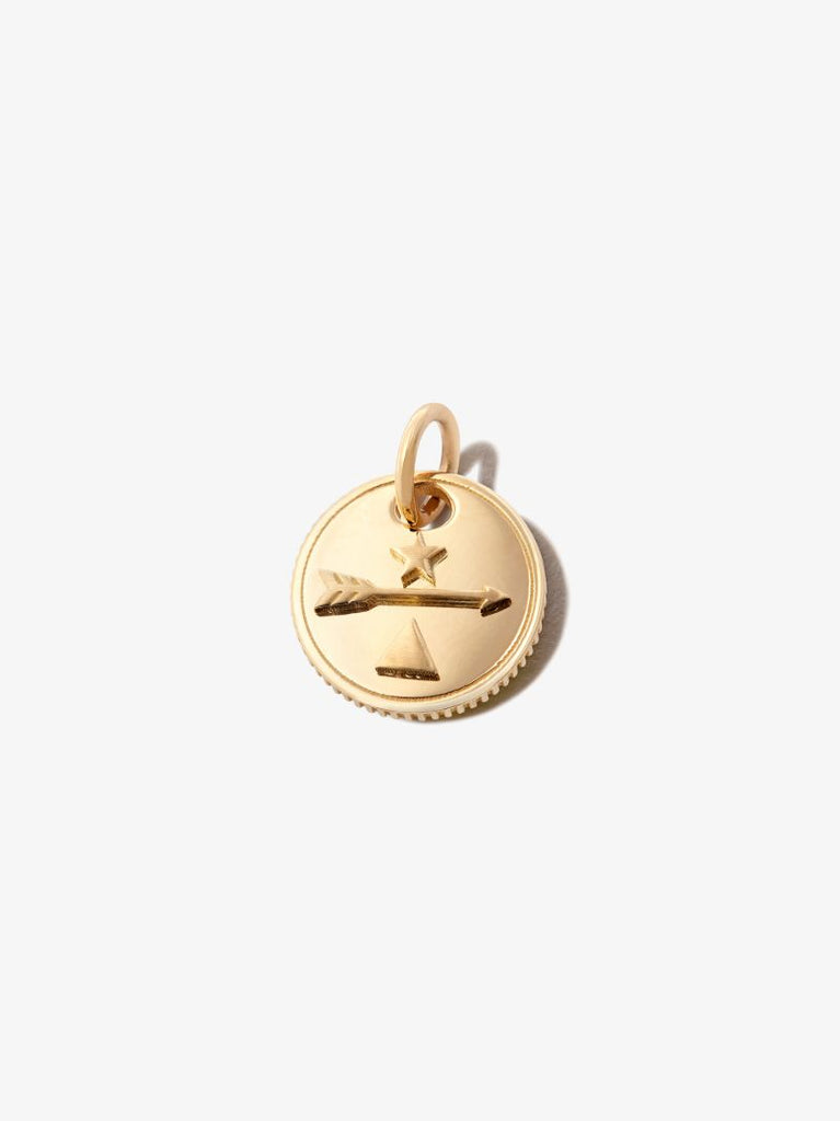 18k Yellow Gold Dream Mini Medallion Charm