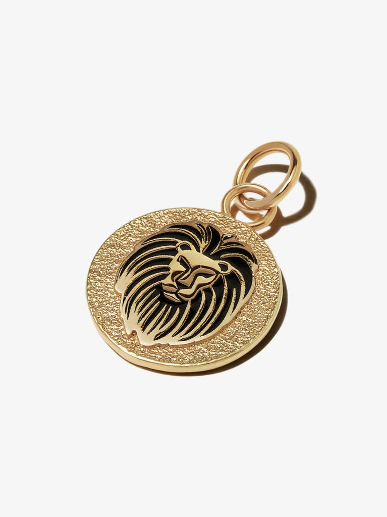 18k Yellow Gold Leo Petite Medallion Charm