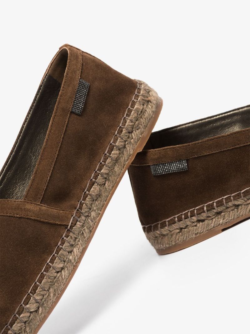 Brown Suede Espadrilles