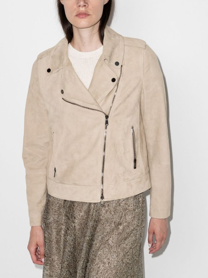 Zip-up Suede Jacket