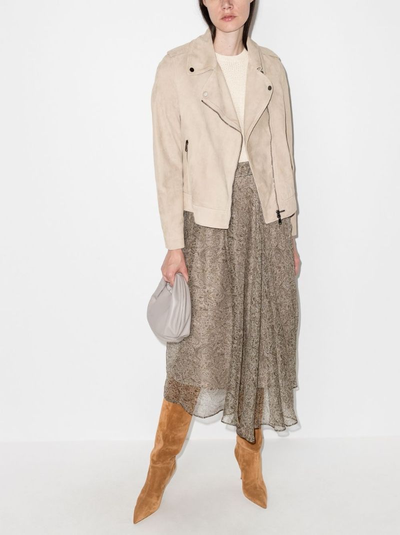 Zip-up Suede Jacket