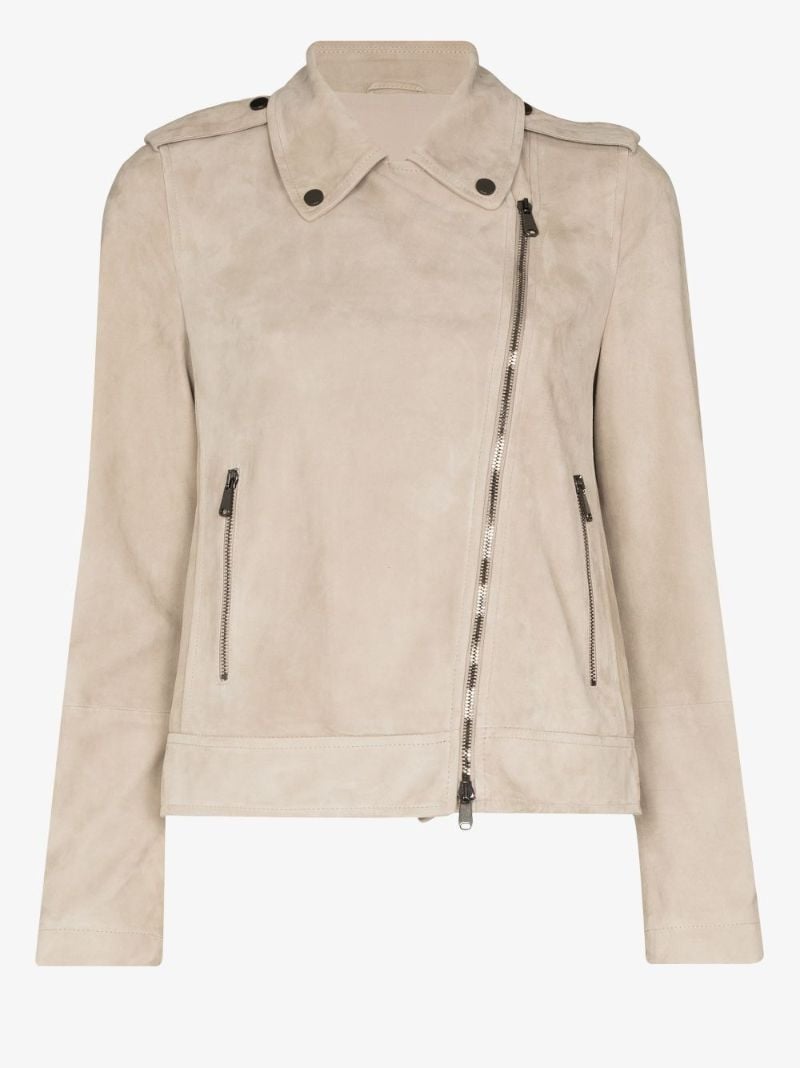 Zip-up Suede Jacket