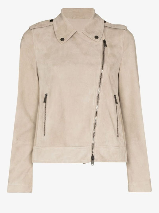 Zip-up Suede Jacket