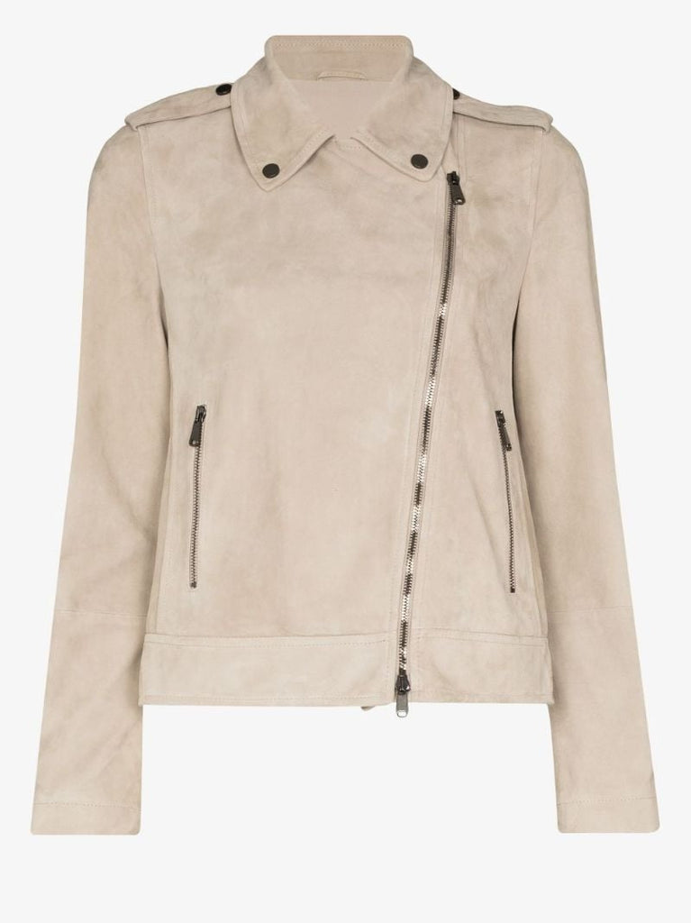 Zip-up Suede Jacket