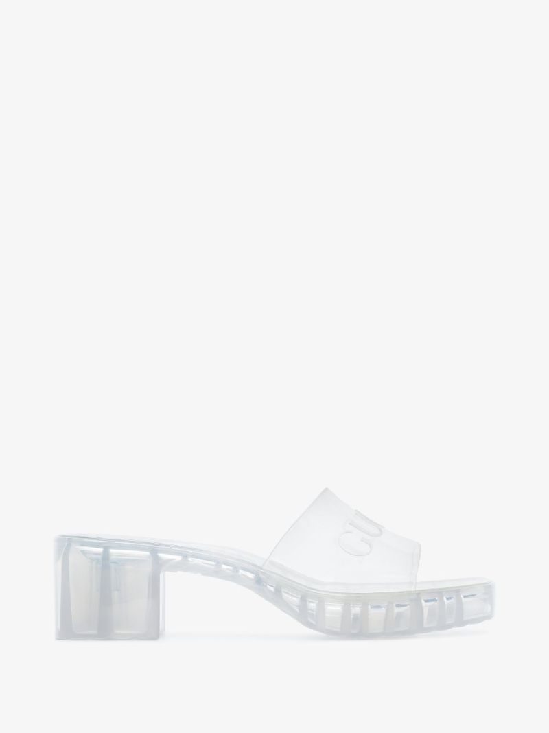 Clear Plastique 60 Logo Mules