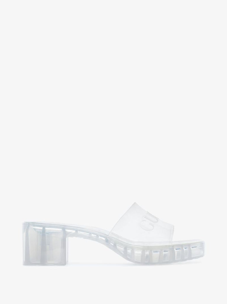 Clear Plastique 60 Logo Mules