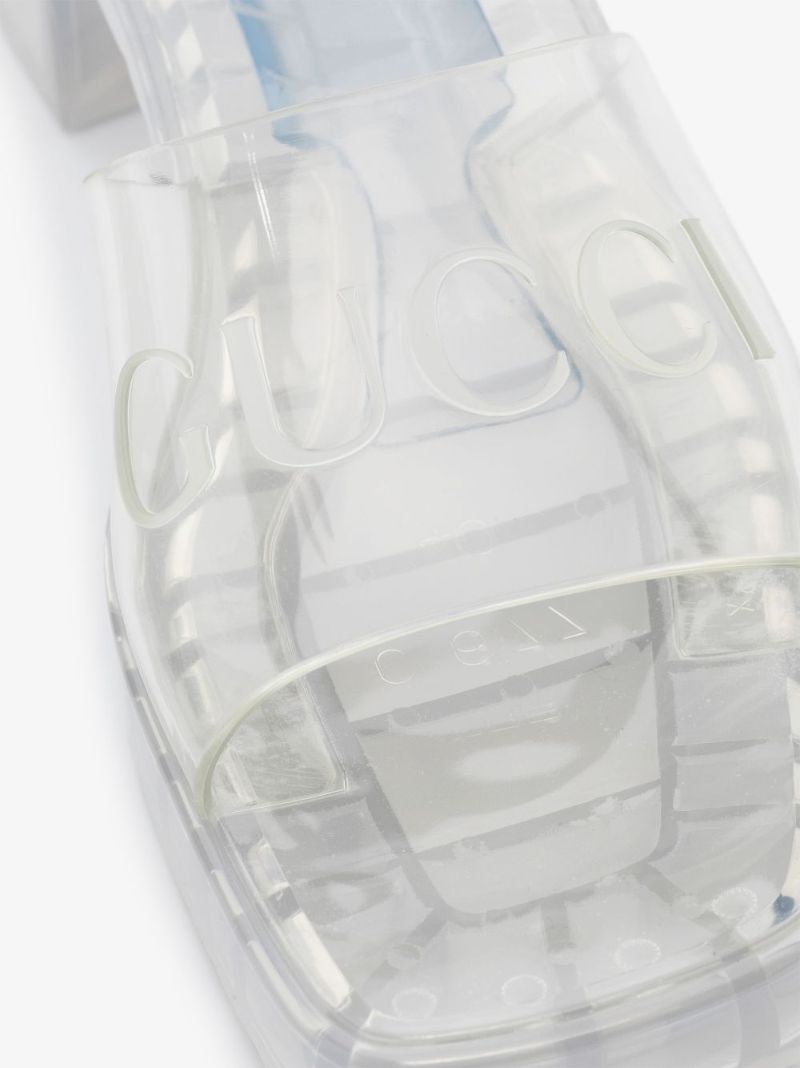 Clear Plastique 60 Logo Mules