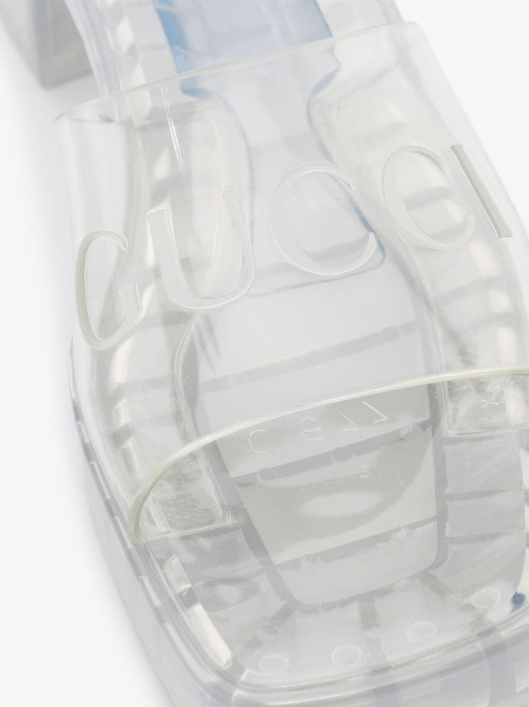 Clear Plastique 60 Logo Mules