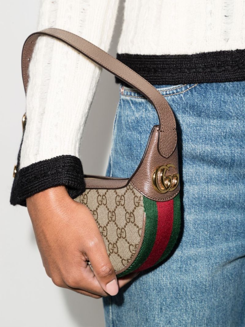Neutral Ophidia Mini Gg Supreme Canvas Bag
