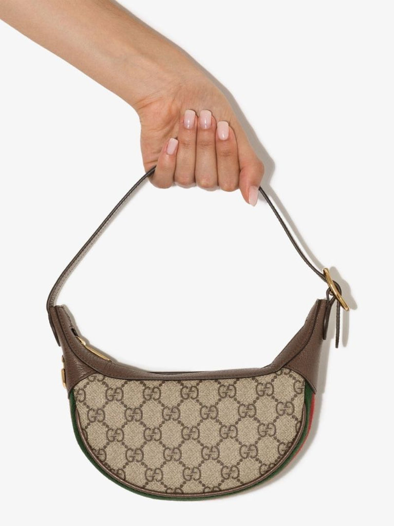 Neutral Ophidia Mini Gg Supreme Canvas Bag