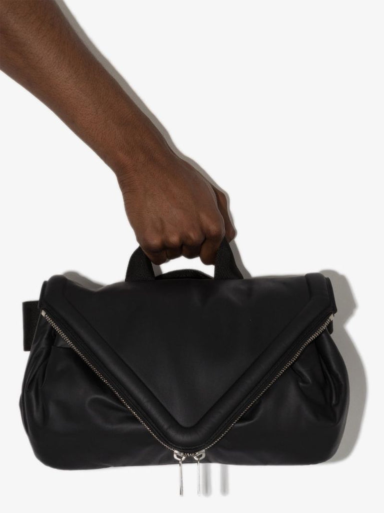 Black Beak Leather Cross Body Bag